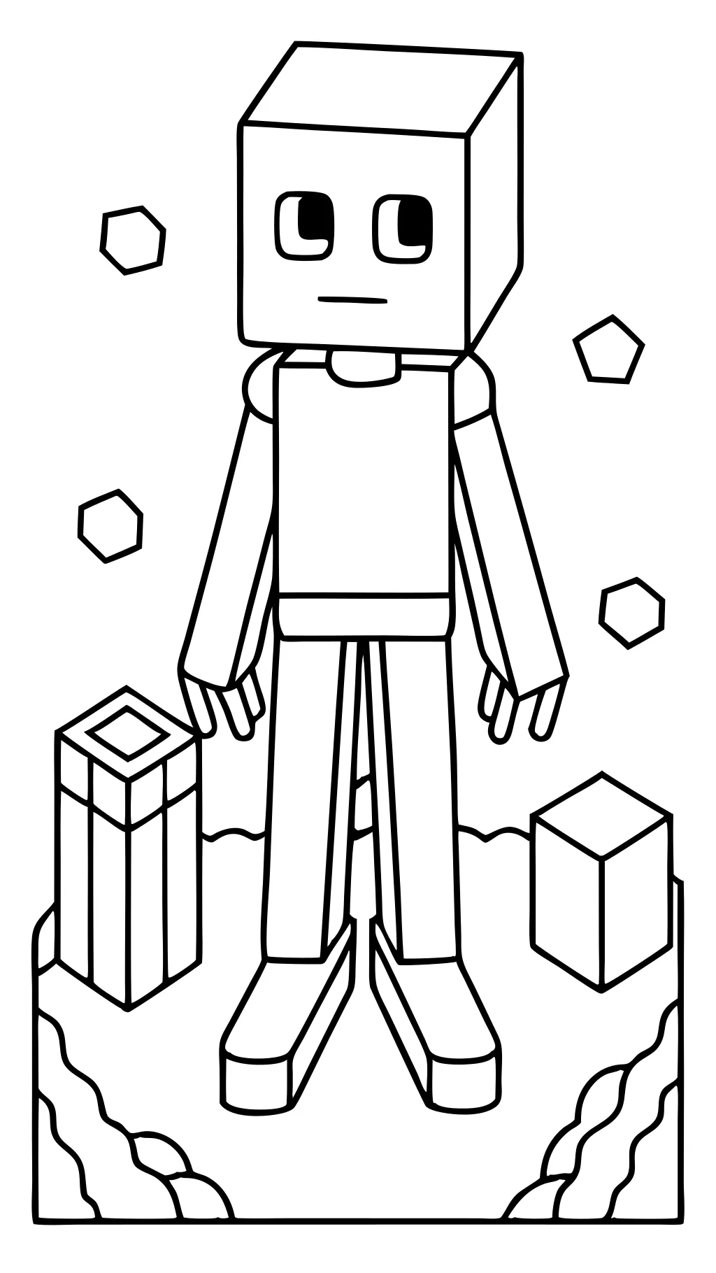 coloriage enderman minecraft